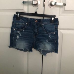 Distress Jean shorts
